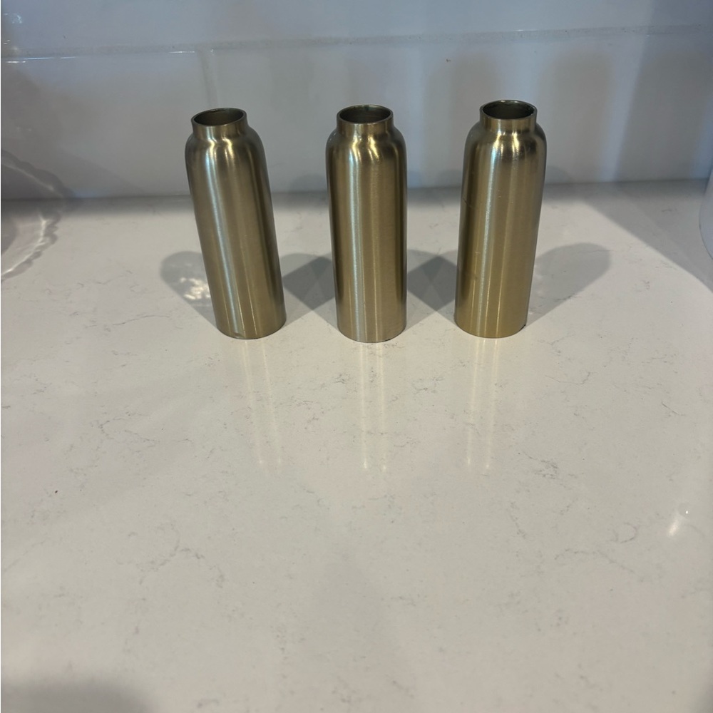 CB2 Brass Taper Candle Holders – Set of 3